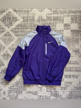 Nike Youth Windbreaker Jacket M 10-12 Boys Purple/Gray